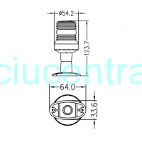 LED Navigacinė šviesa 124 mm, 360º BALTA